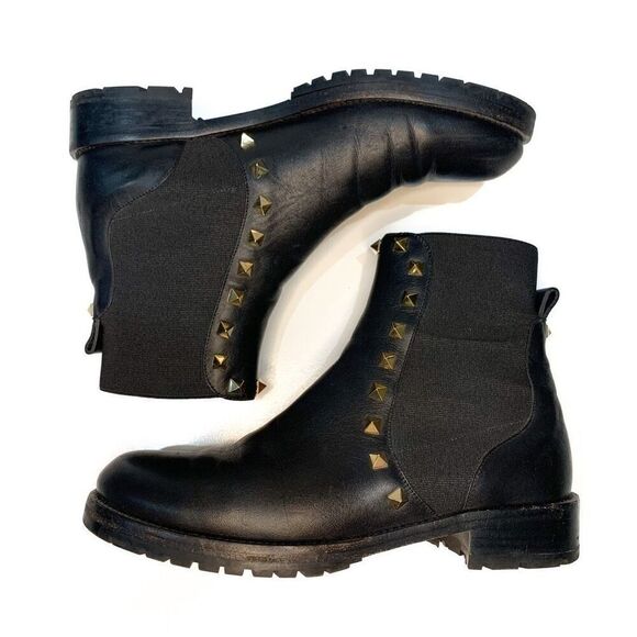 Valentino Garavani Rockstud Chelsea Boots EU 36 US 6 Black Studded Ankle Bootie - Picture 5 of 8